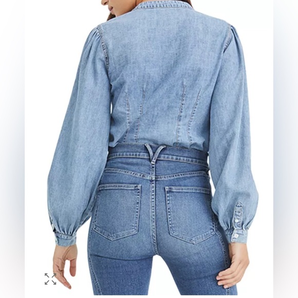 VERONICA BEARD Sedona Top - Color Silverwood - Size 4 - Picture 2 of 10